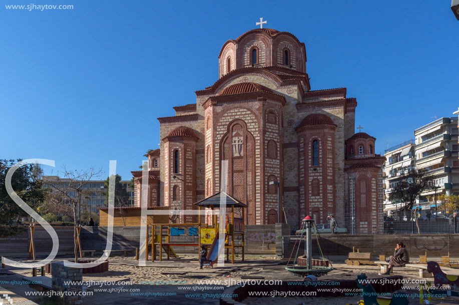 XANTHI, GREECE - DECEMBER 28, 2015: Orthodox church in old town of Xanthi, East Macedonia and Thrace, Greece