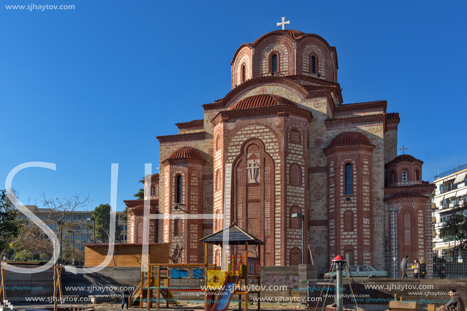 XANTHI, GREECE - DECEMBER 28, 2015: Orthodox church in old town of Xanthi, East Macedonia and Thrace, Greece