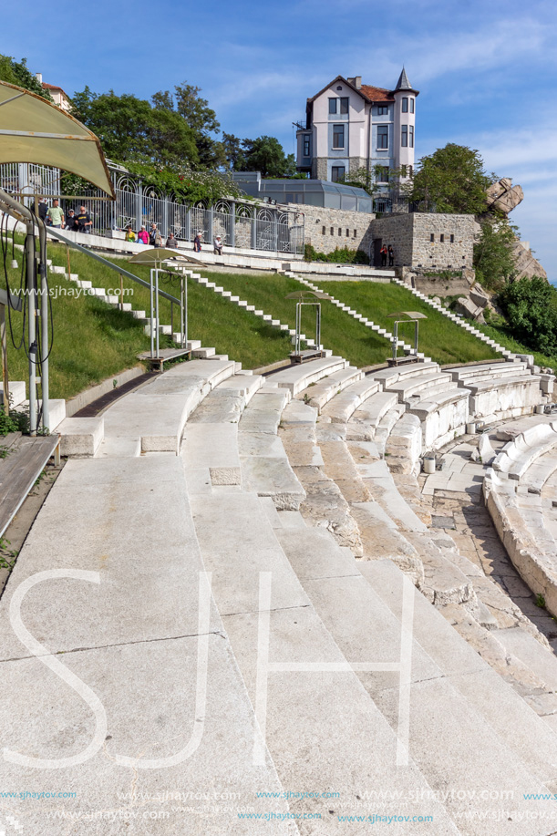 PLOVDIV, BULGARIA - MAY 1, 2016: Ruins of Ancient Roman theatre in Plovdiv, Bulgaria