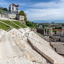 PLOVDIV, BULGARIA - MAY 1, 2016: Ruins of Ancient Roman theatre in Plovdiv, Bulgaria