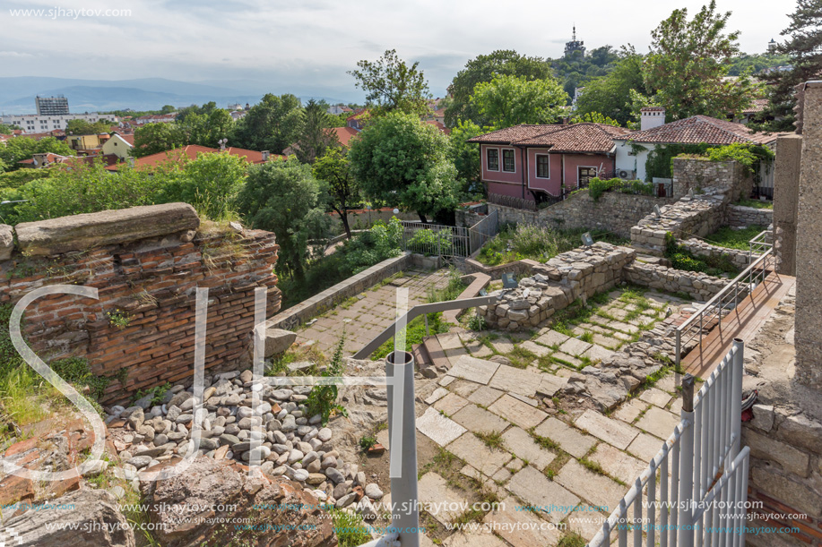 PLOVDIV, BULGARIA - MAY 1, 2016: Ruins of Ancient Roman theatre in Plovdiv, Bulgaria