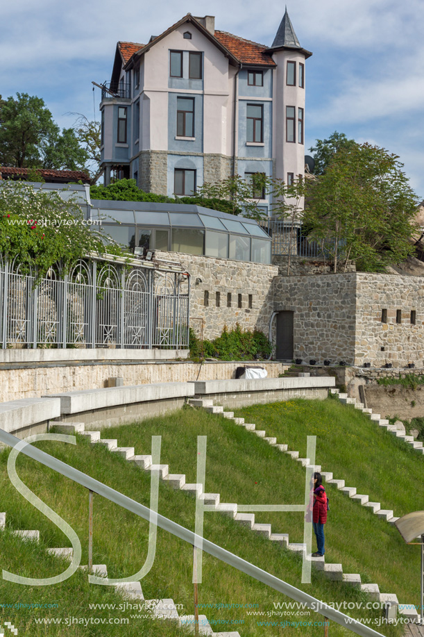 PLOVDIV, BULGARIA - MAY 1, 2016: Ruins of Ancient Roman theatre in Plovdiv, Bulgaria