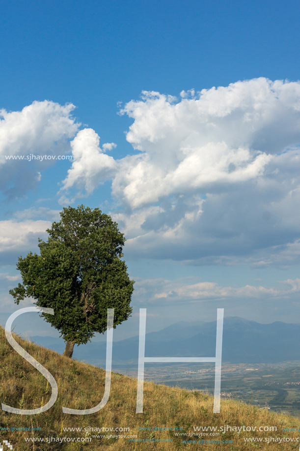 Amazing Sunset Landscape of Ograzhden Mountain, Blagoevgrad Region, Bulgaria