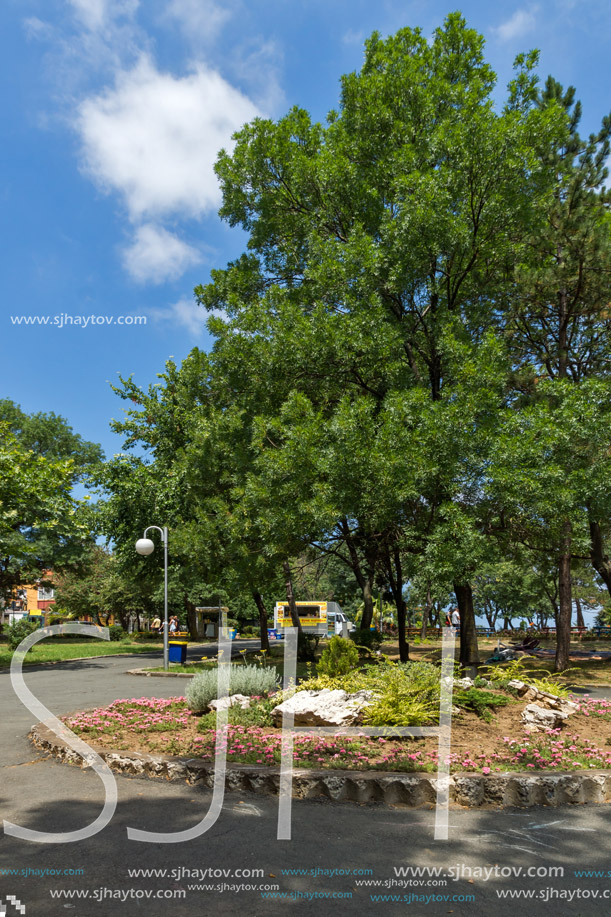 TSAREVO, BULGARIA - JUNE 27, 2013: Park with Flowers in town of Tsarevo, Burgas Region, Bulgaria