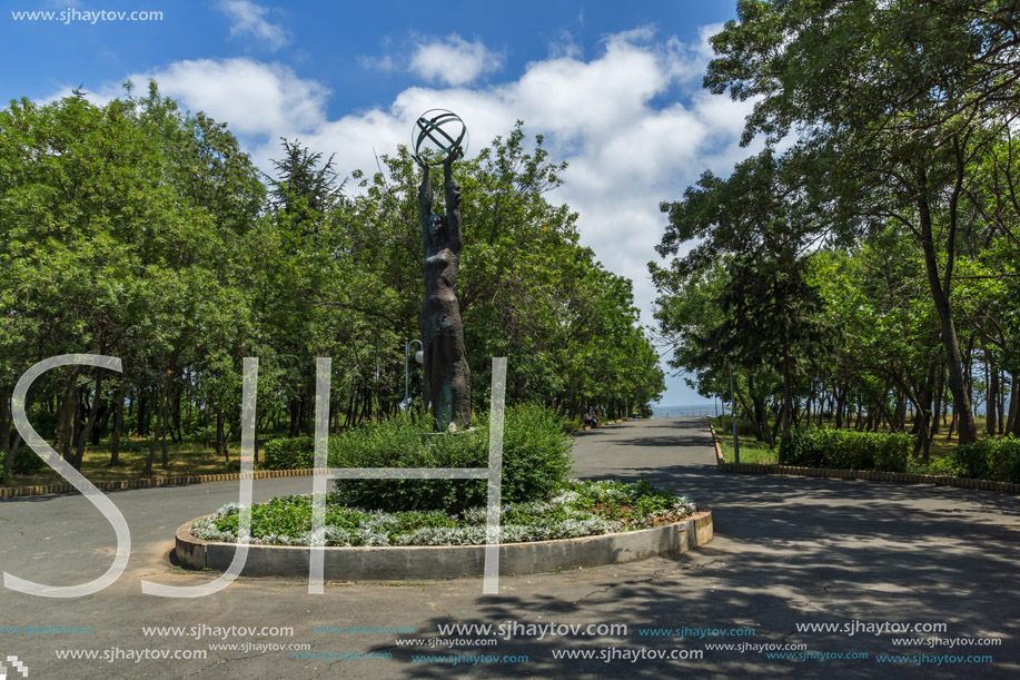 TSAREVO, BULGARIA - JUNE 27, 2013: Park with Flowers in town of Tsarevo, Burgas Region, Bulgaria