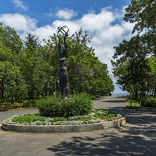 TSAREVO, BULGARIA - JUNE 27, 2013: Park with Flowers in town of Tsarevo, Burgas Region, Bulgaria