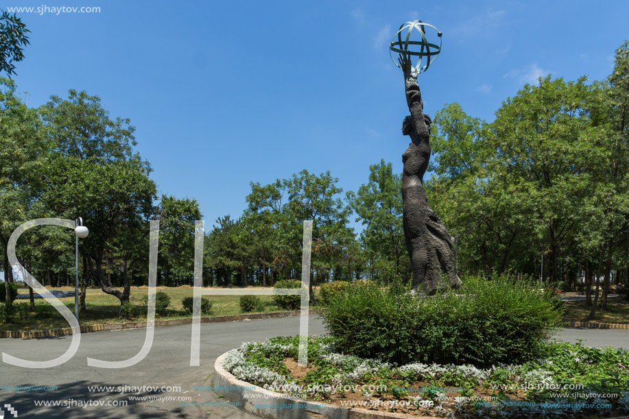 TSAREVO, BULGARIA - JUNE 27, 2013: Park with Flowers in town of Tsarevo, Burgas Region, Bulgaria