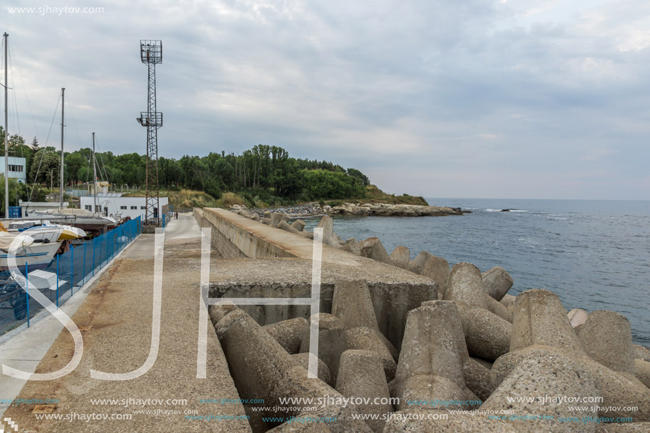 TSAREVO, BULGARIA - JUNE 28, 2013: Sunset at the port town of Tsarevo, Burgas Region, Bulgaria