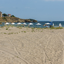 NESTINARKA BEACH, TSAREVO, BULGARIA - JUNE 29, 2013: Panoramic view of Nestinarka Beach near town of Tsarevo, Burgas Region, Bulgaria