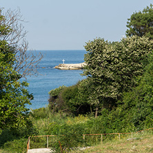 TSAREVO, BULGARIA - JUNE 29, 2013:  Coastline of town of Tsarevo, Burgas Region, Bulgaria