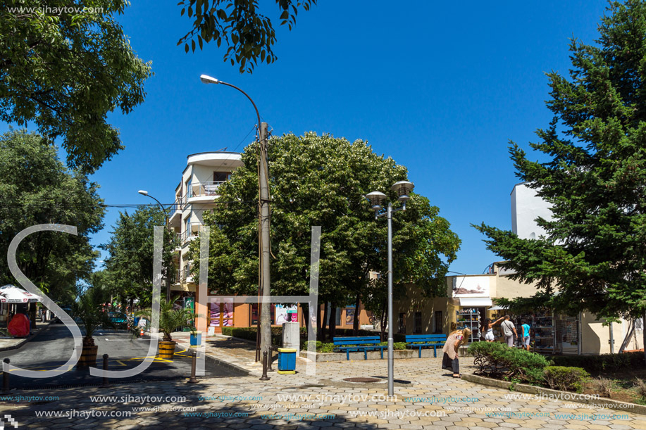 AHTOPOL, BULGARIA - JUNE 30, 2013: Center of town of Ahtopol,  Burgas Region, Bulgaria