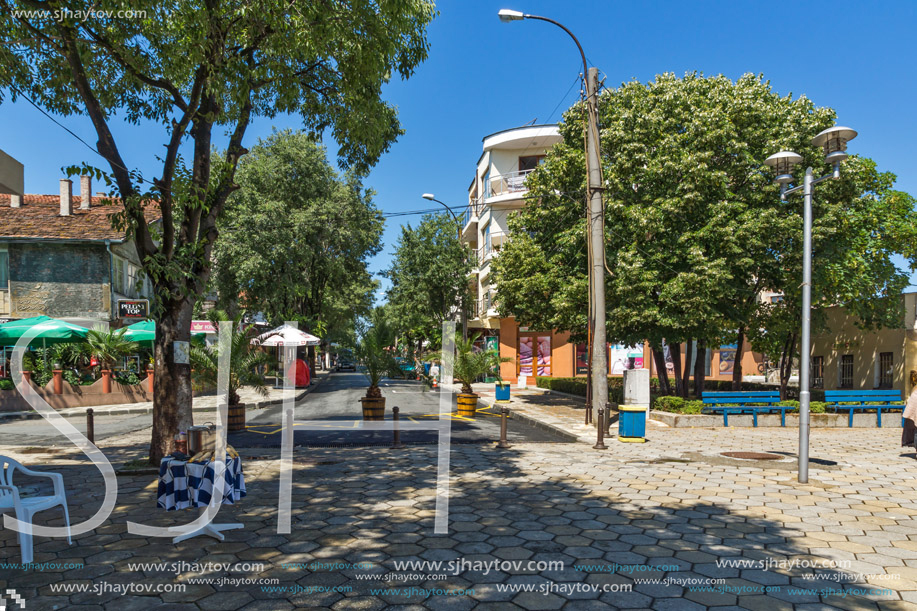 AHTOPOL, BULGARIA - JUNE 30, 2013: Center of town of Ahtopol,  Burgas Region, Bulgaria