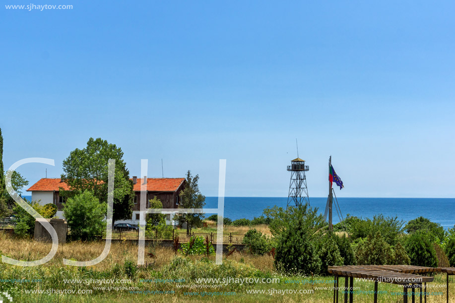 AHTOPOL, BULGARIA - JUNE 30, 2013: Street and houses in village of rezovo,  Burgas Region, Bulgaria