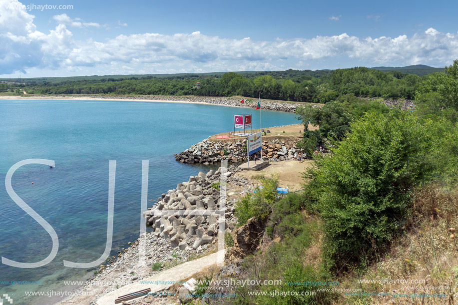 AHTOPOL, BULGARIA - JUNE 30, 2013: Coastline of village of rezovo,  Burgas Region, Bulgaria