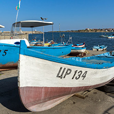 TSAREVO, BULGARIA - JULY 3, 2013: Panorama of the port of town of Tsarevo, Burgas Region, Bulgaria