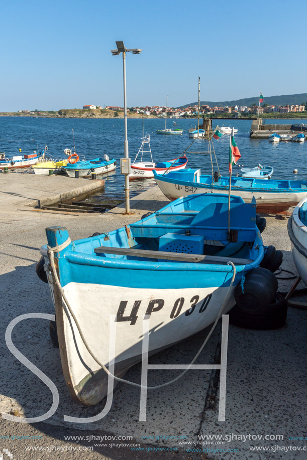 TSAREVO, BULGARIA - JUNE 28, 2013: Sunset at the port town of Tsarevo, Burgas Region, Bulgaria