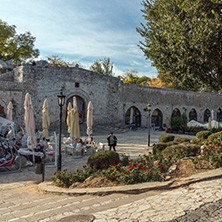 NIS, SERBIA- OCTOBER 21, 2017: Flower shop and Inside view of Fortress and park in City of Nis, Serbia