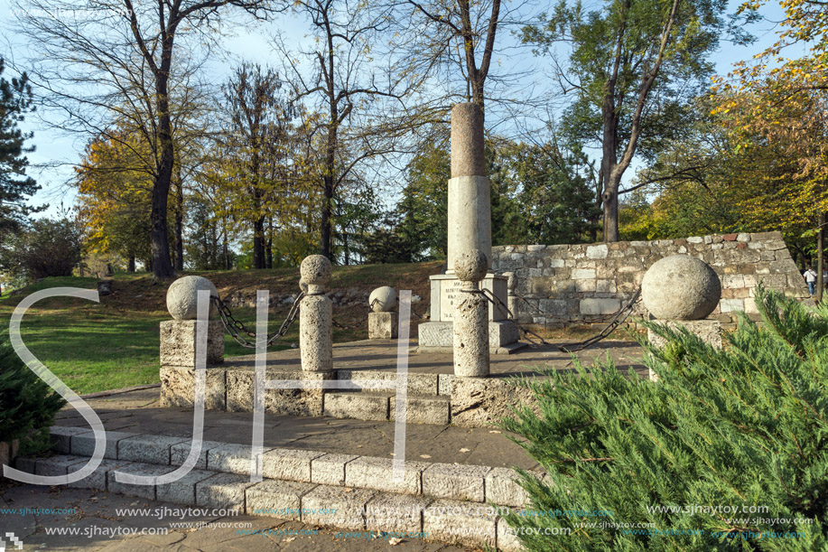 NIS, SERBIA- OCTOBER 21, 2017: Monument to Kniaz Milan in Fortress of City of Nis, Serbia