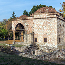 NIS, SERBIA- OCTOBER 21, 2017: Sunset view of Bali Beg Mosque in Fortress of City of Nis, Serbia