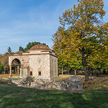 NIS, SERBIA- OCTOBER 21, 2017: Sunset view of Bali Beg Mosque in Fortress of City of Nis, Serbia