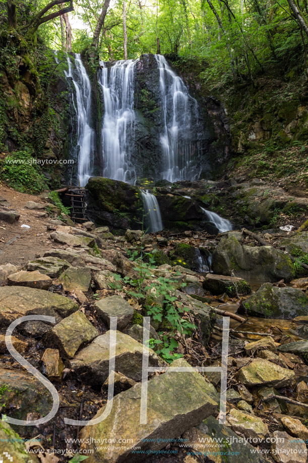 Landscape of Koleshino waterfalls cascade in Belasica Mountain, Novo Selo, Republic of Macedonia