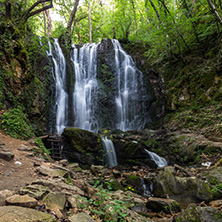 Landscape of Koleshino waterfalls cascade in Belasica Mountain, Novo Selo, Republic of Macedonia