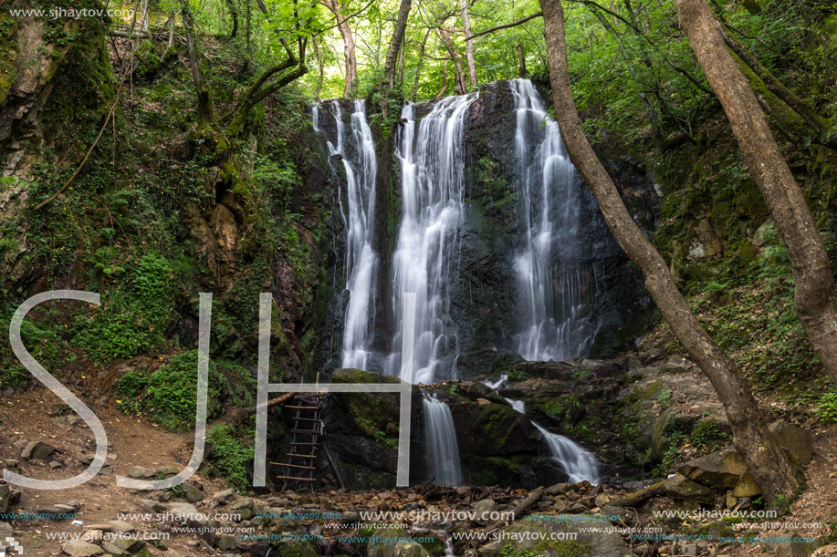 Landscape of Koleshino waterfalls cascade in Belasica Mountain, Novo Selo, Republic of Macedonia