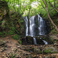 Landscape of Koleshino waterfalls cascade in Belasica Mountain, Novo Selo, Republic of Macedonia