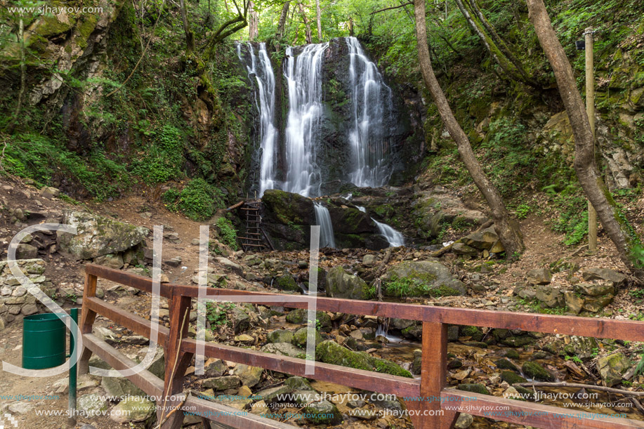 Landscape of Koleshino waterfalls cascade in Belasica Mountain, Novo Selo, Republic of Macedonia