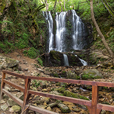 Landscape of Koleshino waterfalls cascade in Belasica Mountain, Novo Selo, Republic of Macedonia