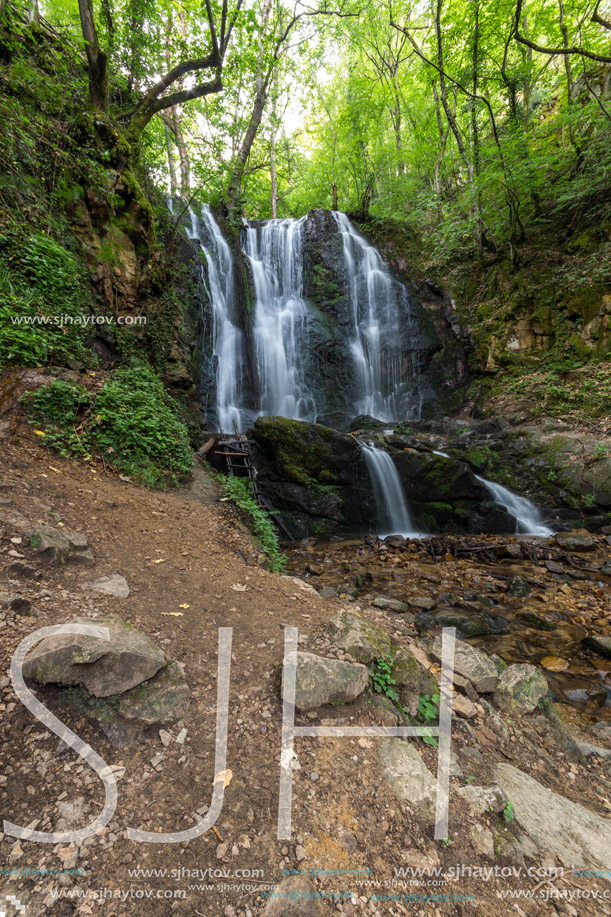 Landscape of Koleshino waterfalls cascade in Belasica Mountain, Novo Selo, Republic of Macedonia