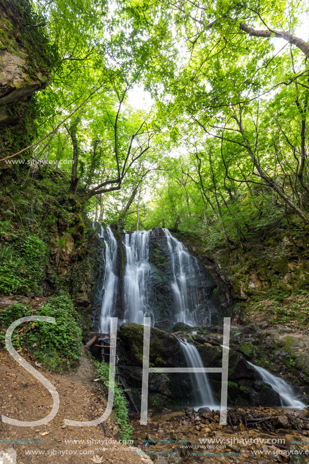 Landscape of Koleshino waterfalls cascade in Belasica Mountain, Novo Selo, Republic of Macedonia