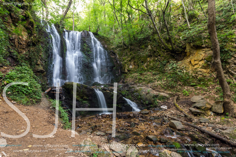 Landscape of Koleshino waterfalls cascade in Belasica Mountain, Novo Selo, Republic of Macedonia