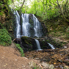 Landscape of Koleshino waterfalls cascade in Belasica Mountain, Novo Selo, Republic of Macedonia