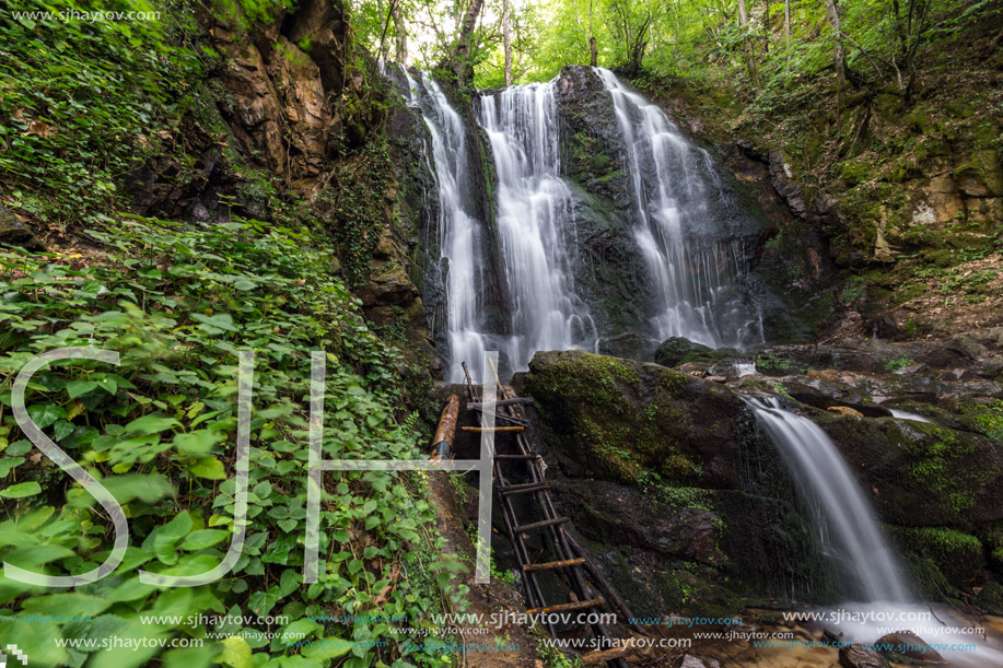 Landscape of Koleshino waterfalls cascade in Belasica Mountain, Novo Selo, Republic of Macedonia