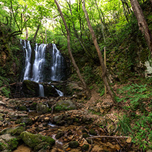 Landscape of Koleshino waterfalls cascade in Belasica Mountain, Novo Selo, Republic of Macedonia