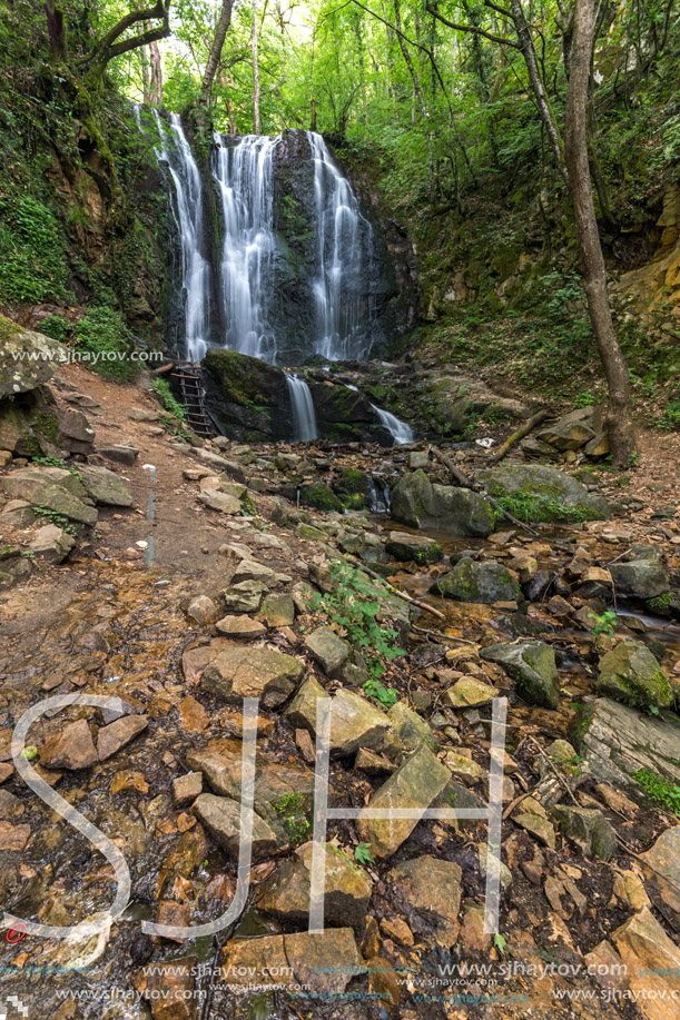 Landscape of Koleshino waterfalls cascade in Belasica Mountain, Novo Selo, Republic of Macedonia