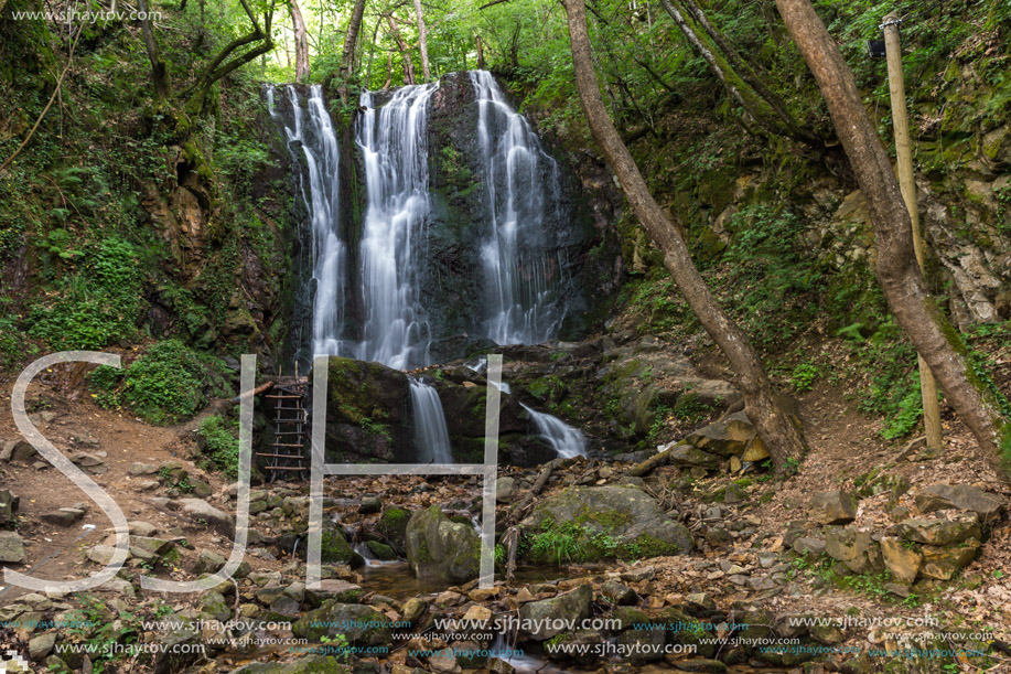 Landscape of Koleshino waterfalls cascade in Belasica Mountain, Novo Selo, Republic of Macedonia