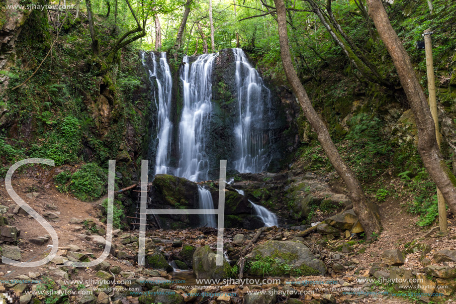 Landscape of Koleshino waterfalls cascade in Belasica Mountain, Novo Selo, Republic of Macedonia