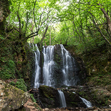 Landscape of Koleshino waterfalls cascade in Belasica Mountain, Novo Selo, Republic of Macedonia