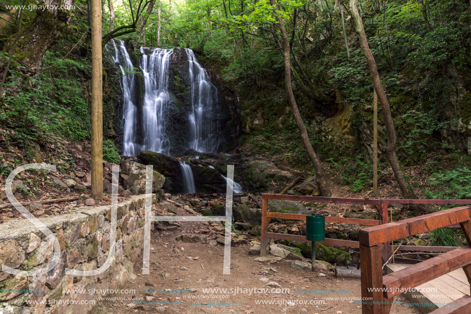 Landscape of Koleshino waterfalls cascade in Belasica Mountain, Novo Selo, Republic of Macedonia