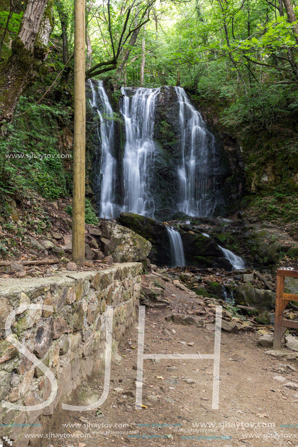 Landscape of Koleshino waterfalls cascade in Belasica Mountain, Novo Selo, Republic of Macedonia