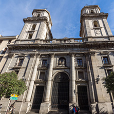 MADRID, SPAIN - JANUARY 23, 2018:  Amazing view of Parish Our Lady Good Advice church in City of Madrid, Spain