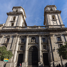 MADRID, SPAIN - JANUARY 23, 2018:  Amazing view of Parish Our Lady Good Advice church in City of Madrid, Spain