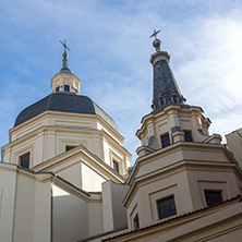 MADRID, SPAIN - JANUARY 23, 2018:  Amazing view of Parish Our Lady Good Advice church in City of Madrid, Spain
