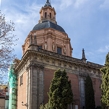 MADRID, SPAIN - JANUARY 23, 2018:  Amazing view of St. Andrew Church in City of Madrid, Spain