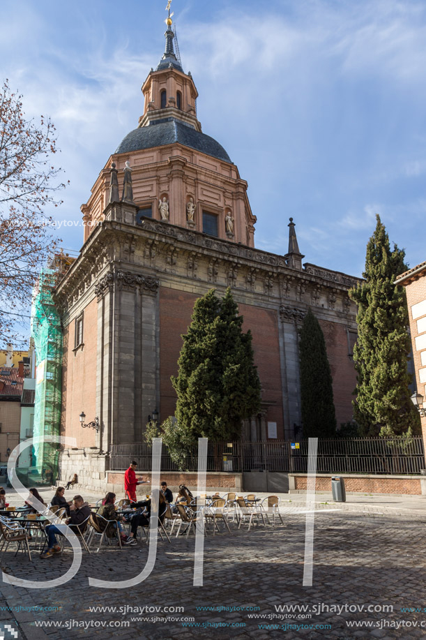 MADRID, SPAIN - JANUARY 23, 2018:  Amazing view of St. Andrew Church in City of Madrid, Spain