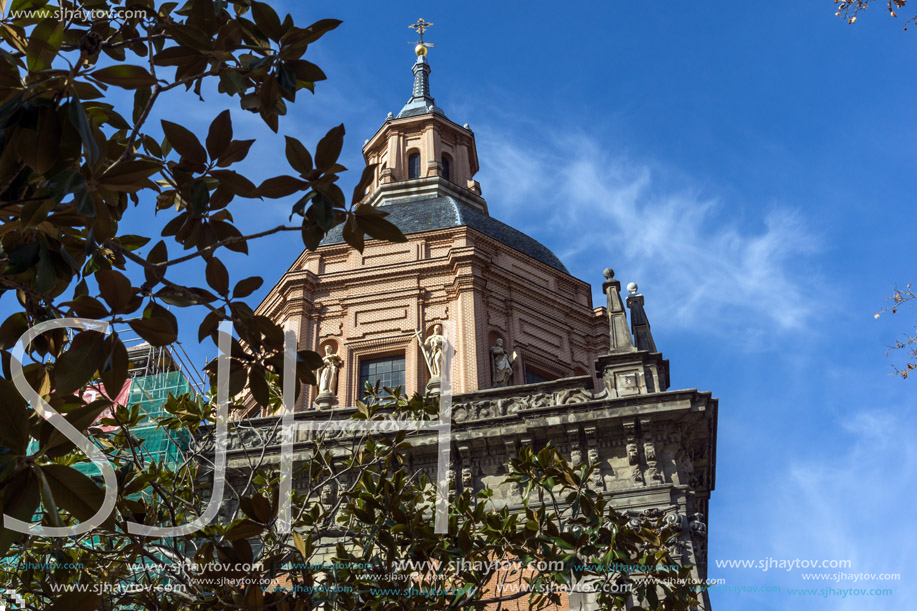 MADRID, SPAIN - JANUARY 23, 2018:  Amazing view of St. Andrew Church in City of Madrid, Spain