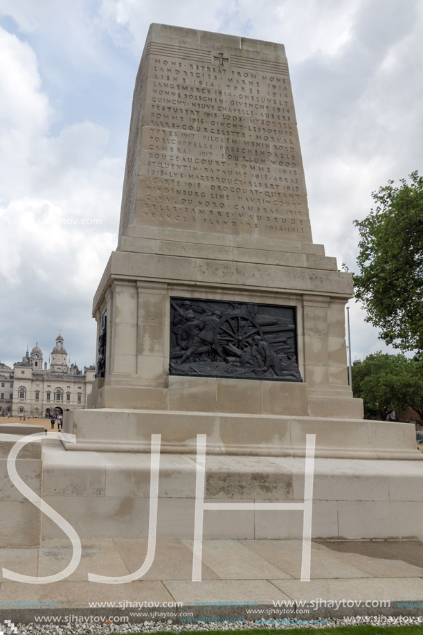 LONDON, ENGLAND - JUNE 17, 2016: Guards Division Memorial in St James"s Park, London, England, Great Britain