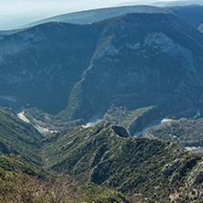 Amazing Landscape of Nestos River Gorge near town of Xanthi, East Macedonia and Thrace, Greece